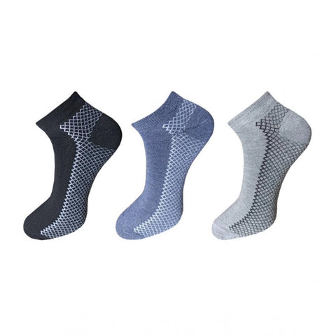Generic 3_Pair Set Unisex Casual Cotton Printed Ankle Length Socks (Multicolor)