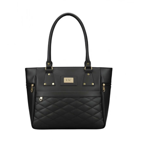 Generic Women's PU Leather Solid Shoulder Zipper Handbag (Black)